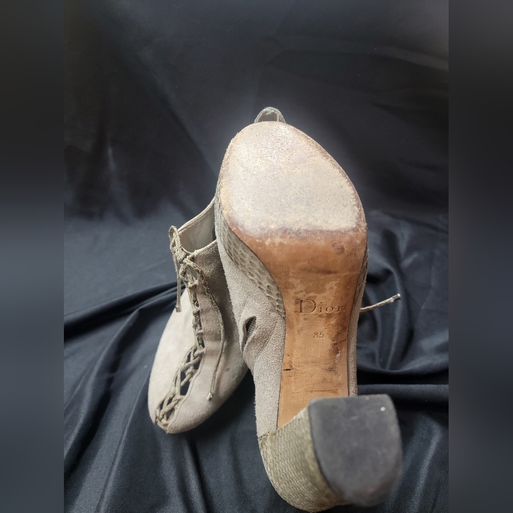 Christian Dior - Suede Heel Booties - Picture 5 of 6